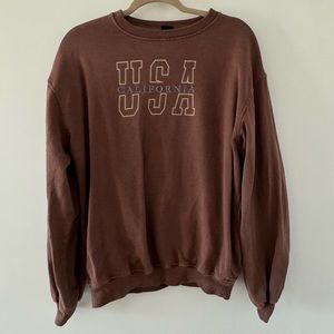 Urban Outfitters Embroidered Destination Crew Sweatshirt